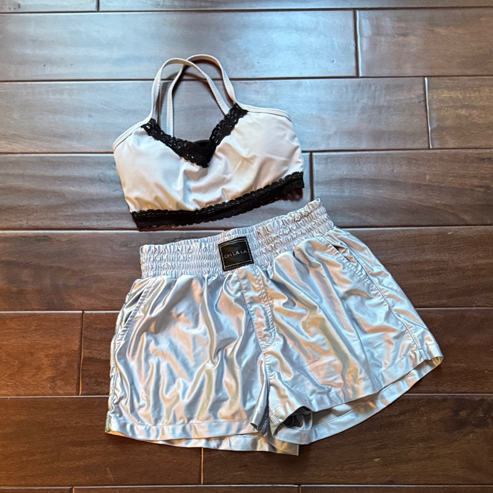 Blue and Black Two-Piece Dancewear Set - Oh La La